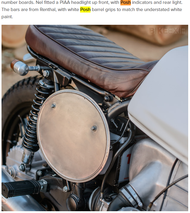 BMW R45 CUSTOM with Posh Grips, Indicators and Tail light