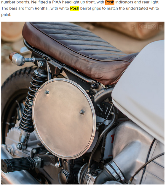 BMW R45 CUSTOM with Posh Grips, Indicators and Tail light