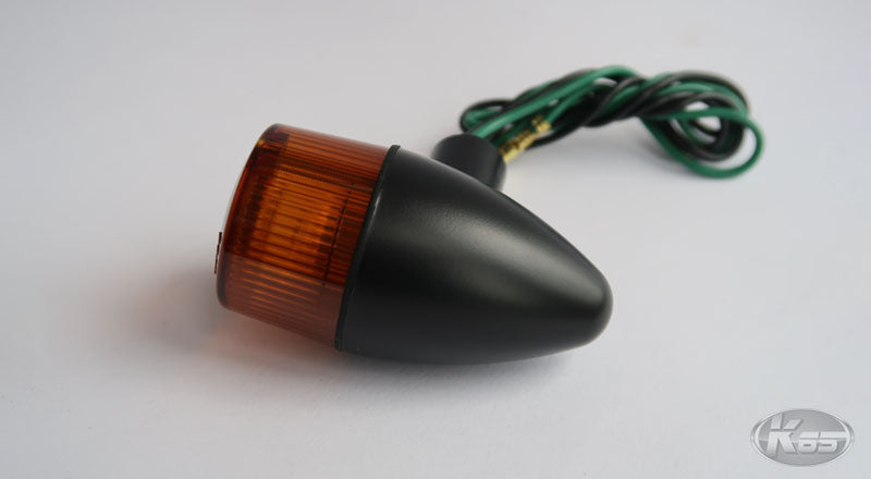 Posh Bullet Indicator 4pc Set - Black with Amber Lens